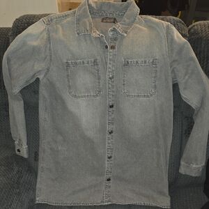 Boys Gray Denim Shirt